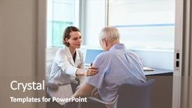  Presentation with depressed - Slides featuring bad news - doctor in consultation with depressed background and a gray colored foreground