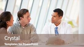  Presentation with computer - Audience pleasing slide set consisting of woman suffer from headahce and sitting on bed backdrop and a light gray colored foreground