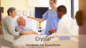  Presentation with medical emergency trauma team - Amazing slide set having bad news - medical team meeting with senior backdrop and a lemonade colored foreground