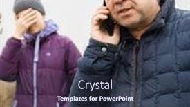  Presentation with bad news - Theme having bad-news-a-man-talking background and a tawny brown colored foreground