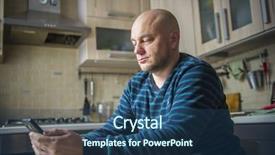  Presentation with bad news - Presentation design having bad news adult sad man background and a ocean colored foreground