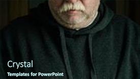  Presentation with bad news - Colorful PPT theme enhanced with bad news an elderly man uses a smartphone backdrop and a wine colored foreground