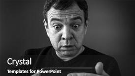  Presentation with bad news - Slide deck with bad news portrait by shocked background and a dark gray colored foreground