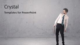  Presentation with sales - Colorful presentation theme enhanced with bad order - surprised young sales person backdrop and a light gray colored foreground