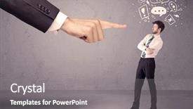  Presentation with people lost money fired businessman - Slides having bad order - young confused businessman being fired background and a gray colored foreground