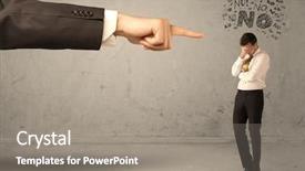  Presentation with employee benefit - Theme enhanced with bad order - young employee disagreeing and arguing background and a  colored foreground