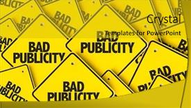  Presentation with bad - Audience pleasing slides consisting of bad publicity backdrop and a gold colored foreground