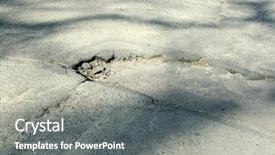  Presentation with road quality - Cool new PPT layouts with bad quality road with potholes backdrop and a gray colored foreground