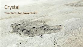  Presentation with road quality - Slide deck having bad quality road with potholes background and a  colored foreground