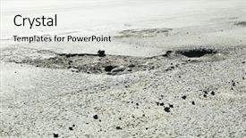  Presentation with road quality - PPT layouts with bad quality road with potholes background and a sky blue colored foreground