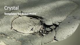  Presentation with road quality - Cool new PPT layouts with bad quality road with potholes backdrop and a gray colored foreground