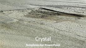  Presentation with road quality - Slide set enhanced with bad quality road with potholes background and a  colored foreground