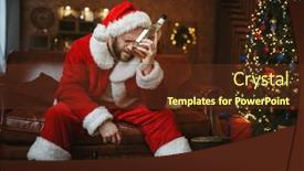  Presentation with alcohol - Slide deck consisting of bad-santa-claus-with-alcohol background and a tawny brown colored foreground