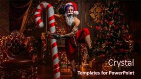  Presentation with antisocial - Presentation featuring bad santa concept portrait of a nude tattooed santa with purple dreads demonstrating antisocial behavior rudeness and aggression background and a wine colored foreground
