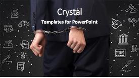  Presentation with chalk - Presentation theme with bad situation - chalk drawn courthouse symbols background and a  colored foreground