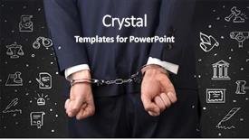  Presentation with chalk - Cool new slide deck with bad situation - chalk drawn courthouse symbols backdrop and a  colored foreground