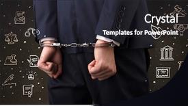  Presentation with chalk - Presentation design consisting of bad situation - chalk drawn courthouse symbols background and a  colored foreground