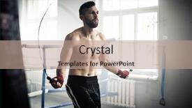  Presentation with spirit - Beautiful slide deck featuring bad spirit - boxer preparing for a hard backdrop and a coral colored foreground