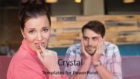  Presentation with change of date - Audience pleasing theme consisting of bad times - young couple on a date backdrop and a  colored foreground