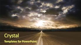  Presentation with highway accidents - Presentation design consisting of bad weather - along highway sunrise background and a tawny brown colored foreground
