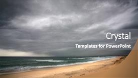  Presentation with weather storm - PPT layouts consisting of bad weather - beach before a powerful background and a gray colored foreground