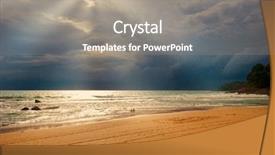  Presentation with bad weather - Beautiful presentation theme featuring bad weather on the tropical backdrop and a gray colored foreground