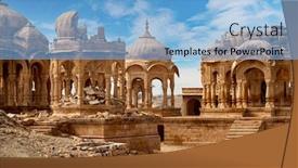  Presentation with rajasthan - Beautiful PPT layouts featuring bada-bagh-also-called-barabagh backdrop and a light blue colored foreground