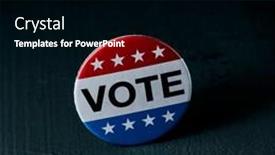  Presentation with election - Slide deck having badge-for-the-united-states background and a black colored foreground