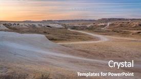  Presentation with dusk - Theme featuring badlands in pawnee national grassland background and a gray colored foreground
