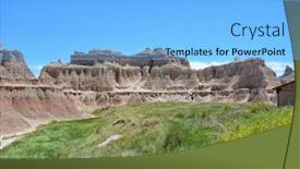  Presentation with bison - Presentation theme consisting of badlands-national-park-an-area background and a light blue colored foreground