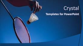  Presentation with badminton - Slide deck consisting of badminton-racket-and-shuttlecock-closeup background and a ocean colored foreground