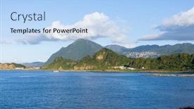  Presentation with taiwan - Slides with badouzi-harbor-in-keelung background and a  colored foreground