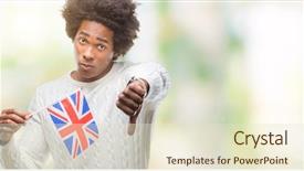  Presentation with american flag - PPT theme having baduk - afro american man flag background and a  colored foreground