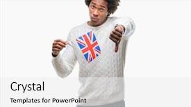  Presentation with united states and flag and eagle - PPT theme featuring baduk - afro american man flag background and a white colored foreground