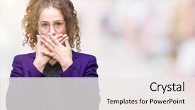  Presentation with student - Beautiful slide deck featuring baduk - young brunette student girl wearing backdrop and a  colored foreground