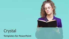  Presentation with young college student diagnosis of sti - Audience pleasing slides consisting of baduk - young brunette student girl wearing backdrop and a  colored foreground