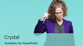  Presentation with young college student diagnosis of chlamydia - Slide set with baduk - young brunette student girl wearing background and a arctic colored foreground