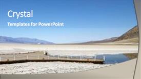  Presentation with death - PPT theme enhanced with badwater-basin-in-death-valley background and a teal colored foreground