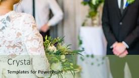  Presentation with wedding - PPT theme enhanced with baeutiful-wedding-couple-with-flowers background and a seafoam green colored foreground