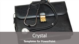  Presentation with case based disscussion medical - PPT layouts consisting of doctors' case with stethoscope isolated background and a  colored foreground