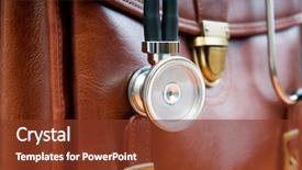  Presentation with wooden cross against the sky - Cool new presentation with doctor's case with stethoscope backdrop and a tawny brown colored foreground