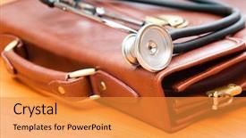  Presentation with wooden cross against the sky - Cool new slides with doctor's case with stethoscope backdrop and a gold colored foreground