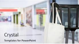  Presentation with canvas - Audience pleasing slides consisting of bag against interior of modern backdrop and a  colored foreground