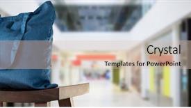  Presentation with canvas - Slides enhanced with bag against interior of modern background and a  colored foreground