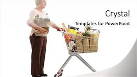  Presentation with groceries cart - Theme featuring full length profile shot background and a white colored foreground
