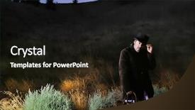  Presentation with story - Slides with bag and hat walking background and a wine colored foreground