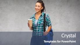  Presentation with technology education - Cool new presentation with education technology and people concept backdrop and a ocean colored foreground