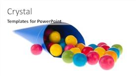  Presentation with chewing gum - Slide deck consisting of bag-chewing-gum-balls background and a white colored foreground