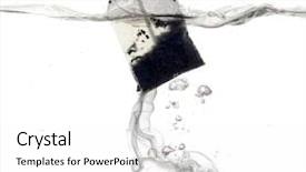  Presentation with hot tea - Audience pleasing PPT theme consisting of tea bag dipped in hot backdrop and a white colored foreground
