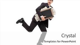  Presentation with bag - Slides consisting of bag full of money background and a white colored foreground